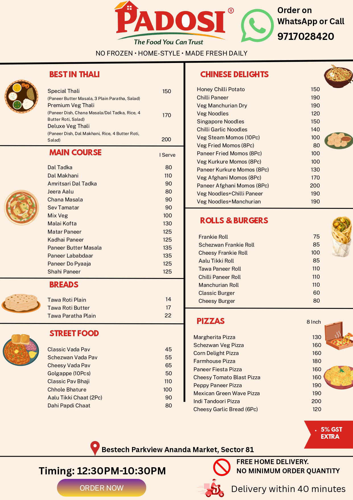 Menu Page 1